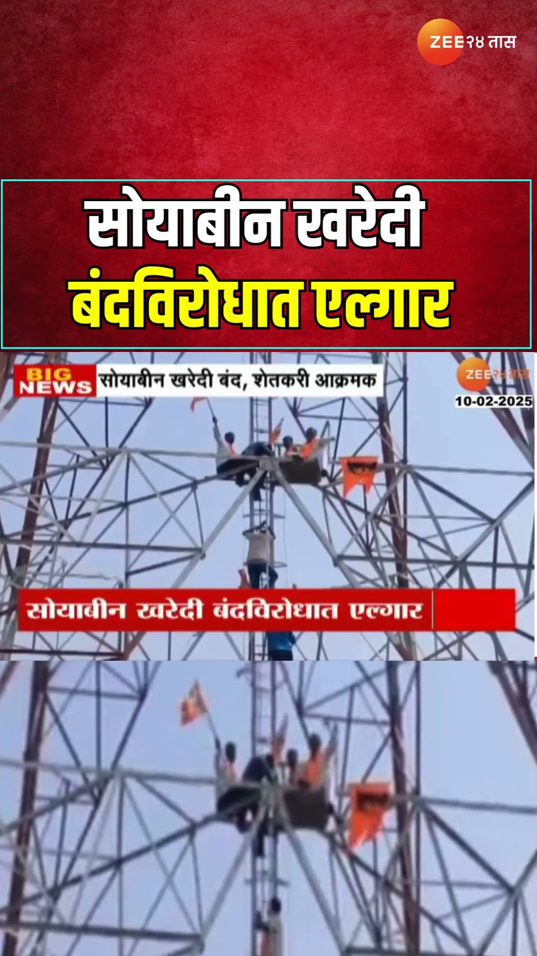 Latur | लातूरच्या निलंगामध्ये शेतक-यांचं आंदोलन; सोयाबीन खरेदी बंदविरोधात एल्गार | Zee24Taas