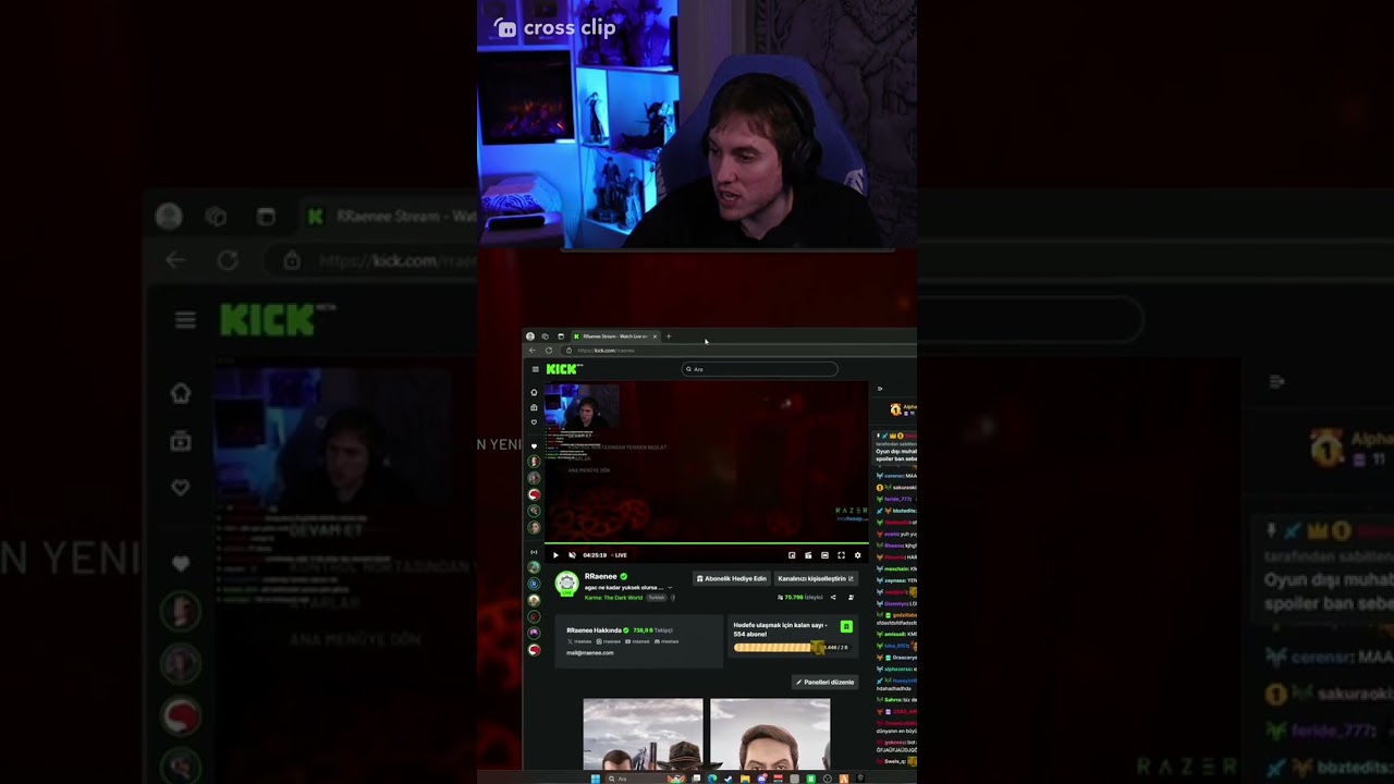 rraenee canlı yayında bot atılıyor