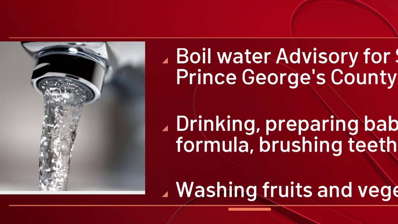 Boil water advisory in effect for Southern Prince George's County ...