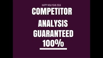 "SEO Competitive Analysis & Research" and "Competition analysis in fiverr"