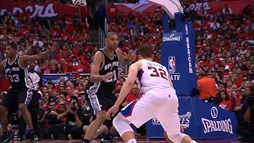 Tim Duncan Blocks Blake Griffin