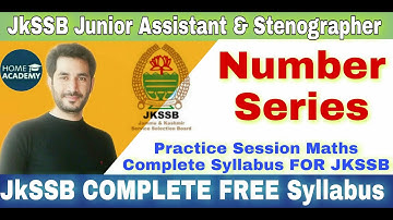Number Series #practice Session for #jkssb stenographer  junior assistant #jkssb by home academy