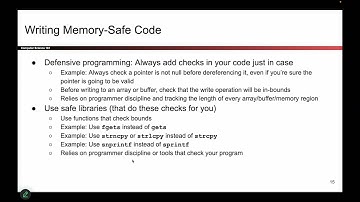 [MemSafety4, Video 3] Writing Memory-Safe Code