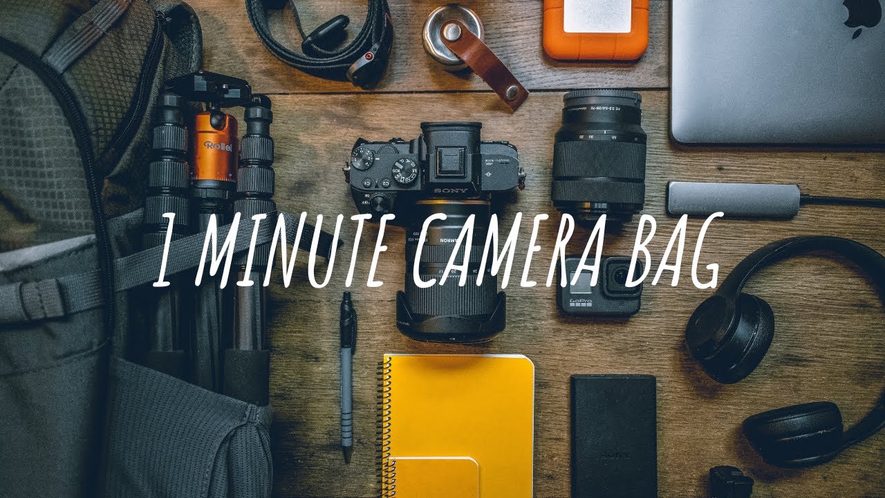 Packing your CAMERA BAG in 1MIN BRoll YouTube