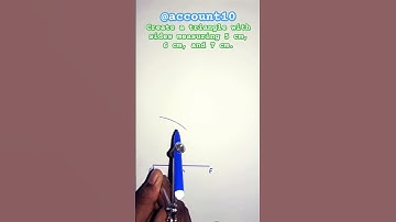 Create a triangle with sides measuring 5 cm, 6 cm, and 7 cm. #maths #geometry #construction