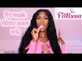 A 5 MINUTE CLOSURE WIG INSTALL WITH WATER WAVE HAIR | YOLISSA HAIR REVIEW