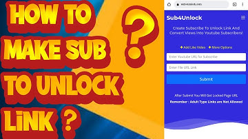 how to make sub to unlock link || sub 2 unlock link kaise banaye || Technical Viru