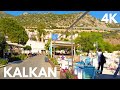 Antalya street walking tour turkey kalkan   4k  villas  homes  afternoon sunset walk