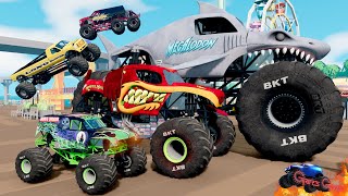 Monster Jam INSANE Big vs Small Monster Truck Races and High Speed Jumps screenshot 4