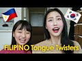 Korean Sisters Try TAGALOG Tongue Twisters