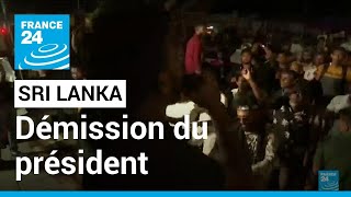 Sri Lanka : démission du président, scènes de liesse dans les rues • FRANCE 24