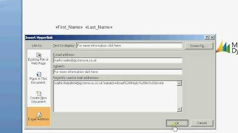 MS CRM 4.0 Mail Merge Template