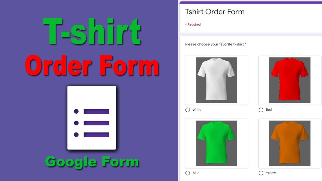 how-to-create-tshirt-order-form-using-google-forms-free-youtube