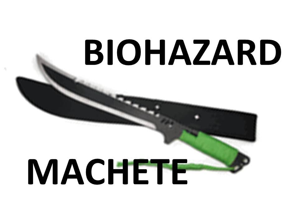 Biohazard Zombie Survival Gear Infected Fixed Blade Knife Black