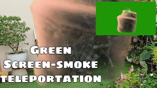 Green screen teleportasi asap, smoke teleportation
