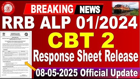 Railway ALP CBT 2 Response sheets Out | Official Notice Update for all by SRINIVASMech