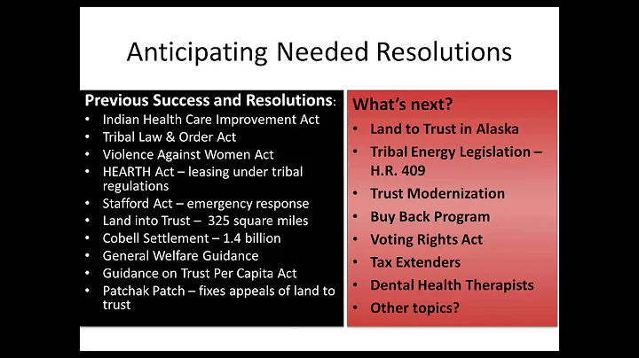 NCAI Webinar on the Resolution Process