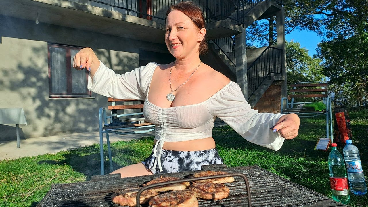 You've never had a BBQ like this before. Pork and ham. mountain village. Mila  naturist. Kitchen. - YouTube