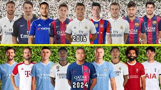 2016 Legends vs 2024 Legends - Ronaldo Messi Neymar Bale Mbappe Haaland Vinicius Bellingham