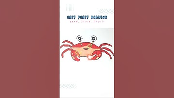 Crab 🦀 Easy Drawing #howtodraw #drawingtutorial #crab #stepbystepdrawing #art #cutedraws #kidsart
