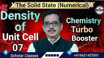 Master Density of Unit Cell Numericals in Minutes! | Solid State Class 12 | Chemistry Turbo Booster