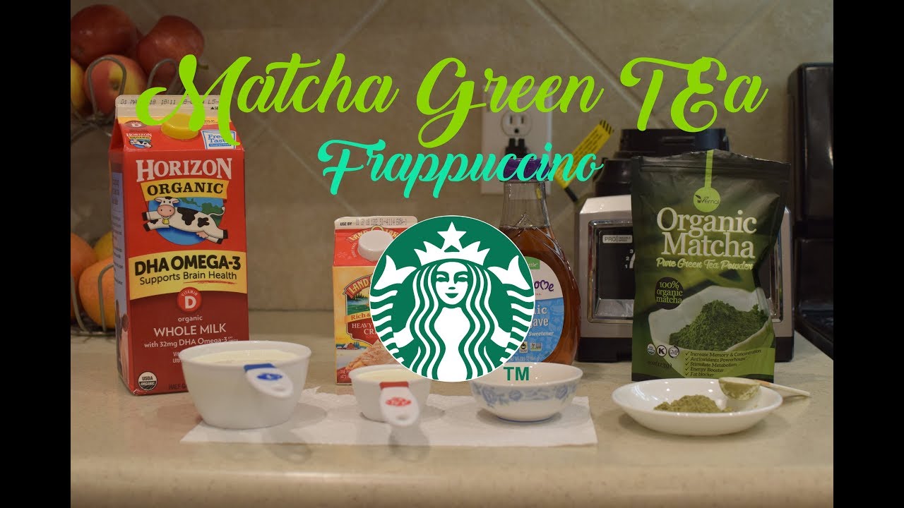 How to Make EASY Starbucks Matcha Green Tea Frappuccino YouTube