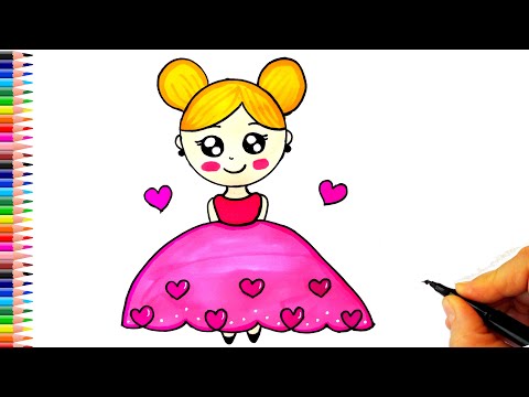 Cici Kız Çizimi - Güzel Kız Çizimi - Kolay Kız Çizimi - Kız Resmi Nasıl Çizilir? - Girl Drawing Easy