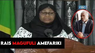 VIDEO: MAMA SAMIA Alivyotangaza KIFO cha RAIS MAGUFULI kupitia TBC