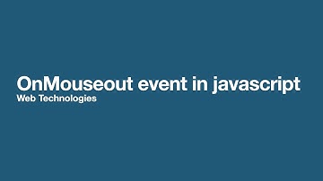 onmouseout event in javascript