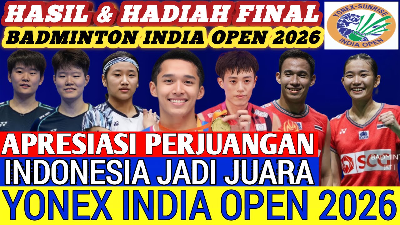 INDONESIA JUARA ‼️ Hasil & Hadiah Final Badminton India OPEN Hari Ini
