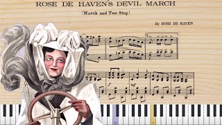 1908 Ragtime piano solo (Rose De Havens Devil March)