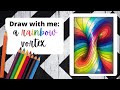 How to draw a vortex with colored pencils