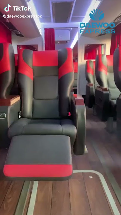 Inside of the Executive Class Luxury Daewoo Buss