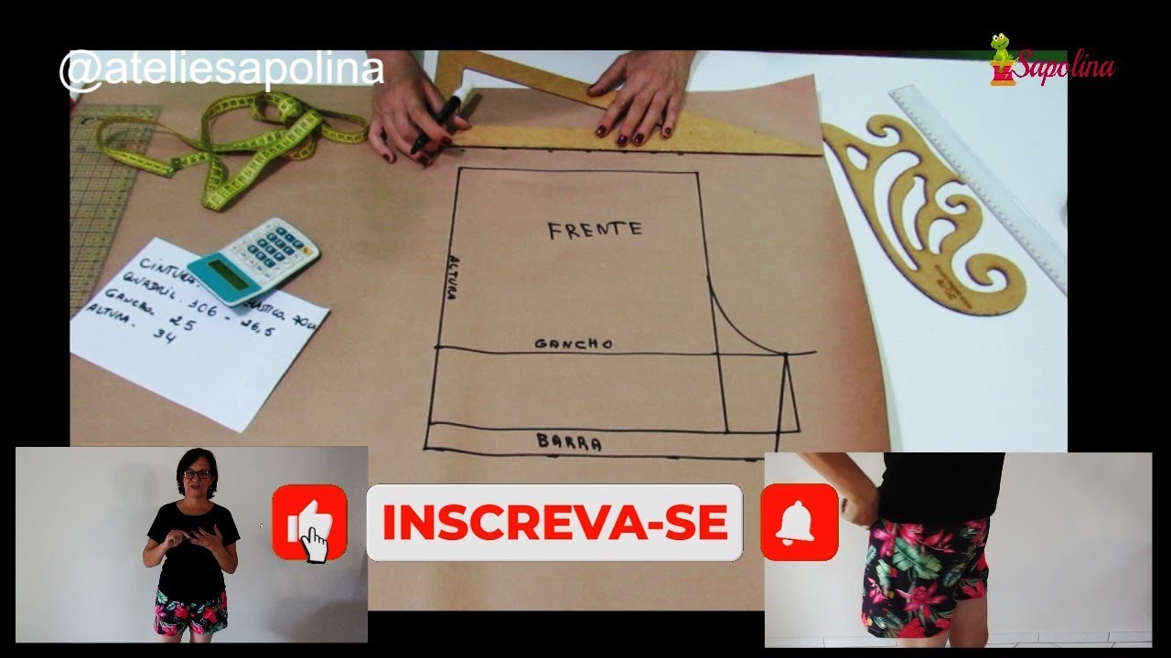 SHORTS ELÁSTICO FÁCIL - MODELAGEM E COSTURA - DIY