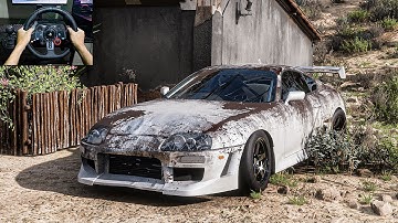 Rebuilding Toyota Supra MK4 Forza Horizon 5 Logitech G29 Stering Wheel Shifter Gameplay