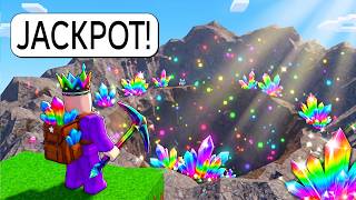 I Mined an ENTIRE Mountain on Roblox BUT Found Rarest Crystals screenshot 3