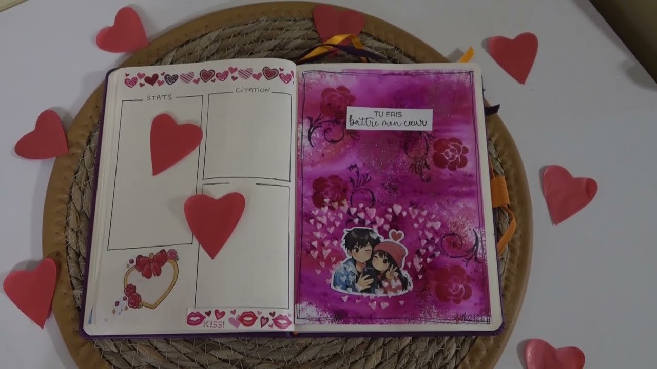 TUTO ART JOURNAL SAINT-VALENTIN