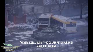 Perang Ukraine: Kereta kebal Rusia T-90 membedil posisi tentera Ukraine di apartment awam Mariupol Perang Ukraine: Kereta kebal Rusia T-90 membedil posisi tentera Ukraine di apartment awam Mariupol