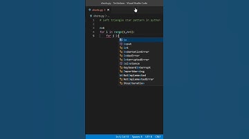 Left Triangle Star Pattern in Python 😍😍 | Programming | Coding #shorts #viral #vrialshort