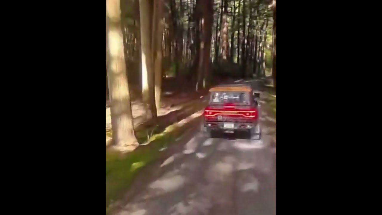 Jeep Gladiator fly behind while out on the trails.