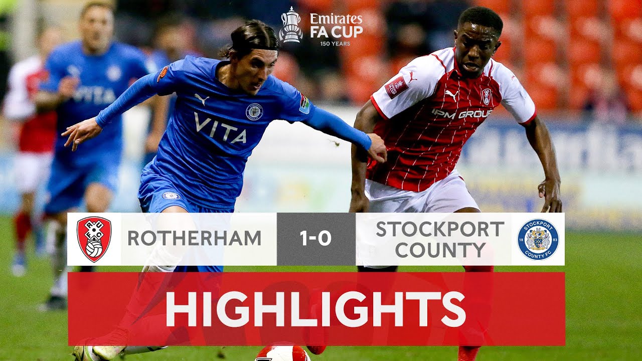 millers edge stockport to advance rotherham united 1 0 stockport county emirates fa cup 2021 22 youtube