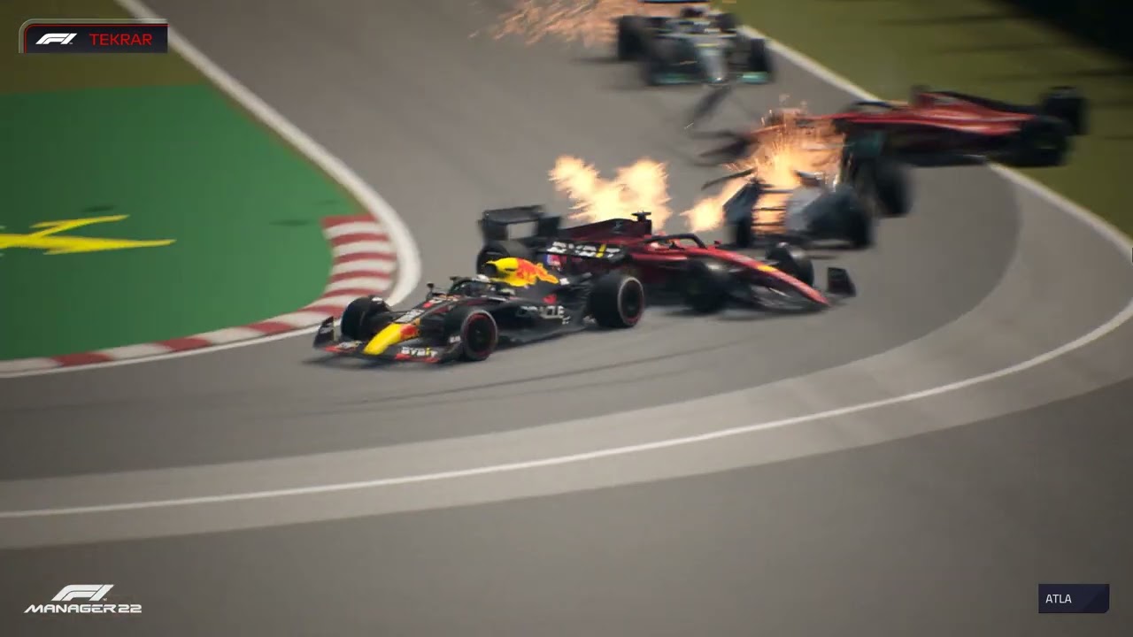 F1 Manager 2022 Biggest Crash Of The Game YouTube