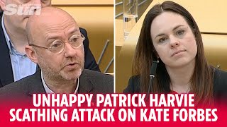 Unhappy Patrick Harvie scathing attack on Kate Forbes at First Minister&#39;s Questions