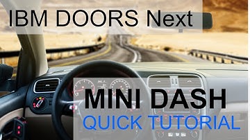 DOORs Next Generation tutorial: How to use the mini dashboard