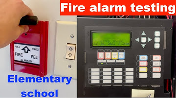 Testing fire alarms at a elementary school (previously burned down)