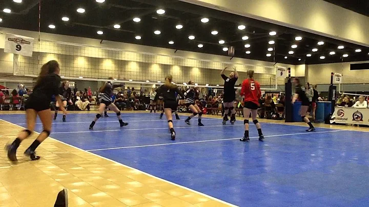 Elizabeth Crist #19 in black - hitting right side