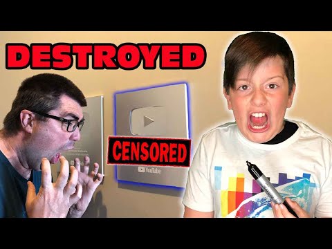 Kid Writes SWEAR Word On Dad S NEW Play Button With Sharpie Dad Cries Original 