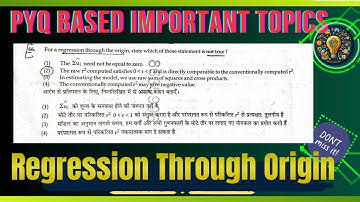 Regression Through Origin (RTO) Explained | UGC NET Economics | Econometrics PYQ