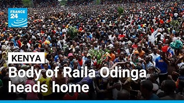 Kenya: Huge crowds as body of revered politician Raila Odinga heads home • FRANCE 24 English