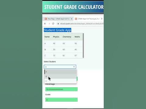 Student Grade Calculator App using UiPath Apps #shorts - YouTube